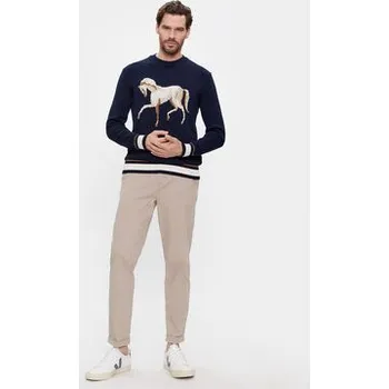 Pánská móda United Colors Of Benetton Svetr 1594K106P Tmavomodrá Regular Fit XXL