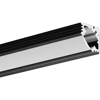 LED lišta LED hliníkový profil KLUŚ 45-ALU |černá anoda Délka: 3m