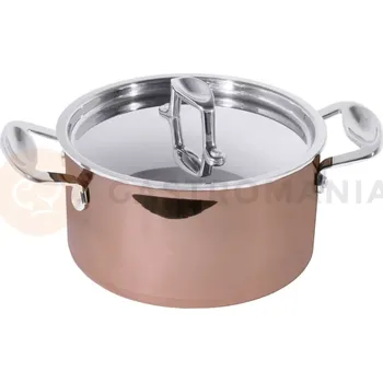 Hrnec Měděný zapékací hrnec s poklicí 3,5 l | CONTACTO, 8777/200