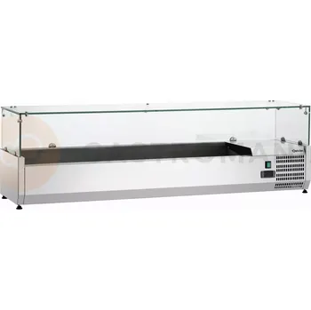 Chladící nástavec z nerezové oceli, skleněné víko, 5x GN1/3 + 1x GN1/2, 1500x395x459 mm | BARTSCHER, GL3-1501