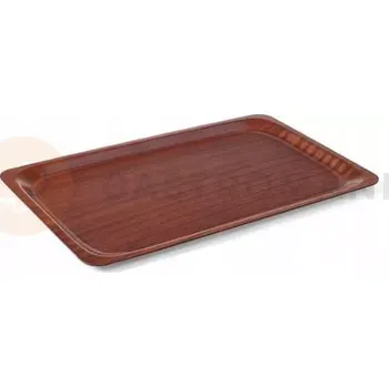 Protiskluzová podložka Protiskluzový tác, obdélný 360x460 barva ořechová, granit | HENDI, 507025