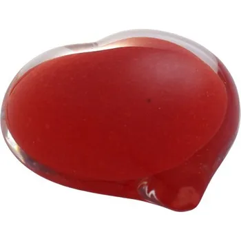 Srdce, skleněné originální těžítko ze skla