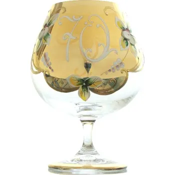 Sklenice Výroční sklenice Natálie na koňak 70 let čirá