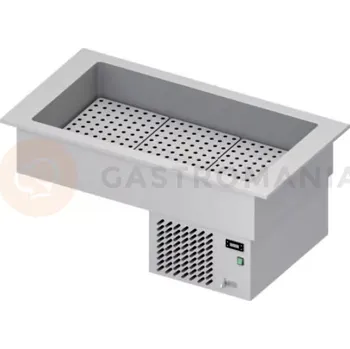 Výdejník vody Chladící vana na nápoje 3xGN 1/1, vrchní deska z nerezové oceli, 1155x620x510 mm | STALGAST, ST 308