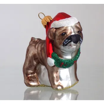 Vánoční dekorace Vánoční ozdoba pes Buldog 0112