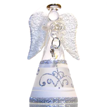 Vánoční dekorace Vánoční anděl stříbrný dekor