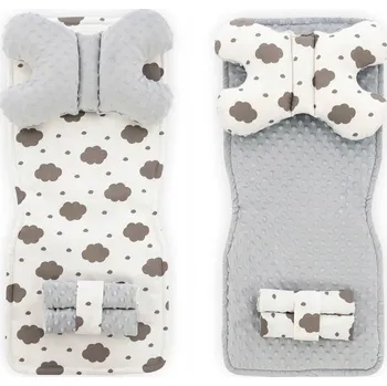 Rea Oboustranná podložka pro kočárek 4v1 White / Grey Cloud