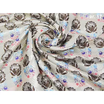 HEDVA ČESKÝ BROKÁT Ondran 160 krojový brokát RŮŽE S LÍSTKY smetanová | 57