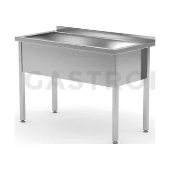 Nerezový dřez Nerezový stůl se svařovanou vanou, 800x700x850 mm | HENDI, 812853