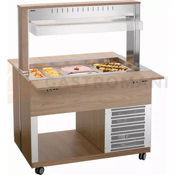 Bufetový vozík, chladící 3x GN1/1, Barva: jilm, 1170x1245x1510 mm | BARTSCHER, K3110-200U