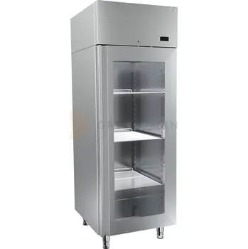 Lednice Chladicí skříň z nerezové oceli s prosklenými dveřmi 440 l, 660x681x2050 mm | DORA METAL, DM-92616 Standard