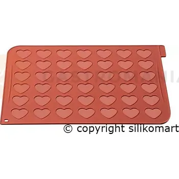 Výroba svíčky Silikonová podložka s vyznačenými srdíčky, 30x40 cm | SILIKOMART, Heart Macarons