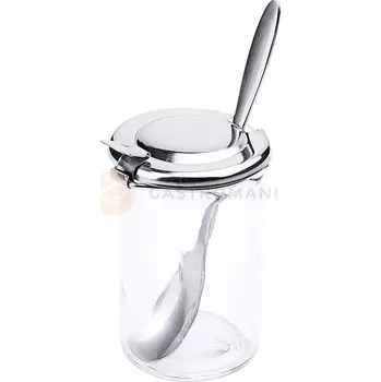 Dóza na potraviny Náhradní nádoba na hořčici s lžičkou a víkem | CONTACTO, 123/901