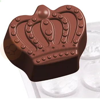 Výrobník cukrové vaty Polykarbonátová podložka na čokoládu, koruna | CONTACTO, 6751/018