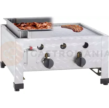 Plynová kartuše Plynová grilovací deska dvouplotýnková, 485x530x280 mm | NEUMARKER, 00-50481