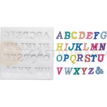 Výroba svíčky Forma na cukrovou hmotu SLK 328 - abeceda, 18x15 mm | SILIKOMART, Sugarflex Alphabet