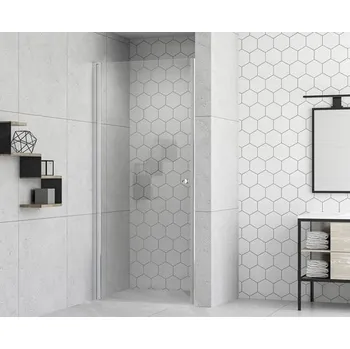 Sprchové dveře Sprchové dveře s otočnými dveřmi form&style MODENA 100 x 195 cm profil chrom čiré sklo povrchová úprava skla odpuzující nečistoty