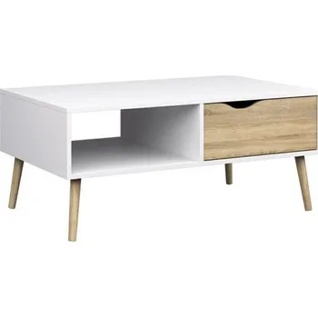 Konferenční stolek Konferenční stolek Retro 1s 384 Bílá/dub sonoma