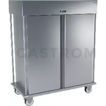 Lednice Chladicí skříň banketní dvojitá z nerezové oceli na kolečkách 1590x865x1955 mm | DORA METAL, DM-S-94081
