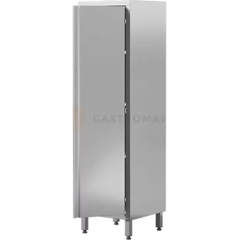 Dětská skříň Nerezová úložná skříň s křídlovými dveřmi, police a háčky nebo věšáky, 500x500x1800 mm | ASBER, SC1-55/18-HS-HD