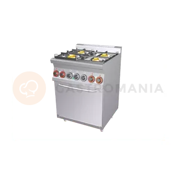 Sporák Sporák plynový kombinovaný s 4 hořáky a horkovzdušnou troubou | RM GASTRO, CFM4 66 GEM