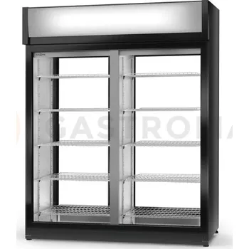 Lednice Chladící skříň dvoustranně prosklenná , posuvné dveře na staně obsluhy, napevno instalované sklo na straně zákazníka, horní agregát, 3 kl., nerezové opláštění, 1600x780x2020 mm | RAPA, SCh - 2SR 1600 / 1D ecoline