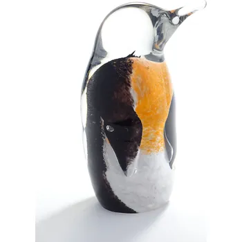 Tučňák ze skla, skleněné originální těžítko