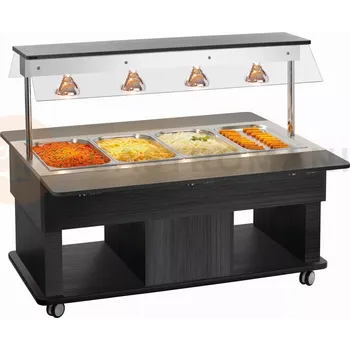 Bufetový vozík, ohřevný 4x GN1/1, Barva: antracit, 1425x1160x1200 mm | BARTSCHER, Kids W4110-150A