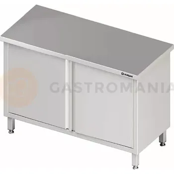 Kuchyňská linka Stůl nerezový centrální s křídlovými dveřmi 1100x700x850 mm | STALGAST, 980177110