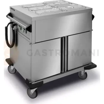 Výdejník vody Pojízdná vodní lázeň, 2xGN 1/1 200 mm s nezávislým ohříváním a ohřívacími skříňkami | LOZAMET, BJNS.2GN.C