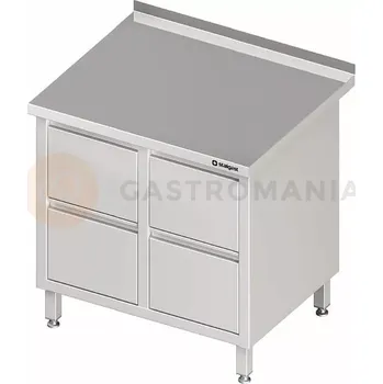 Kuchyňská linka Stůl nerezový blok se čtyřma zásuvkami 840x600x850 mm | STALGAST, 980226840