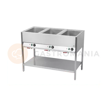 Výdejník vody Vodní lázeň stabilní dělená 1200x670x900 mm | RM GASTRO, BMSD-3-1/1