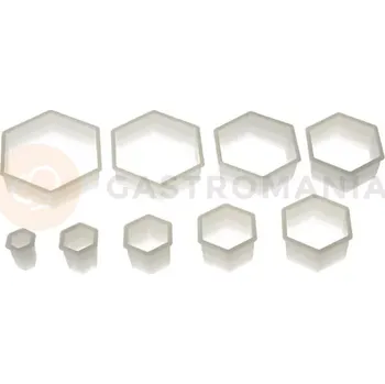 Výroba svíčky Sada nylonových vykrajovátek - hexagon hladký 9 ks | SILIKOMART, Nylon Cutter 06