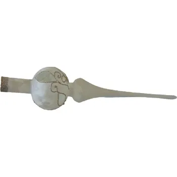 Vánoce Vánoční špička 2778 jednokulová bílý mrazolak