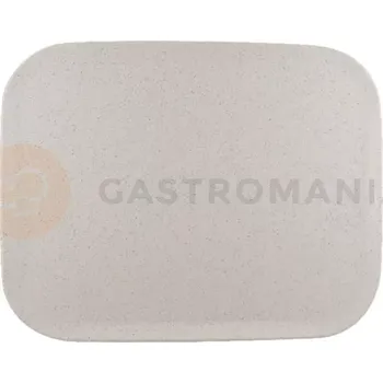 Šedý polyesterový tác s plochým okrajem 430x330mm | ROLTEX, R056044