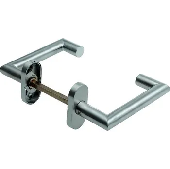 Dveřní kování ASSA ABLOY Rozetové kování AHW600 klika/klika oválná rozeta - tvar ostré U