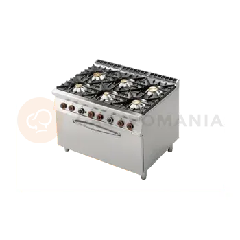 Sporák Sporák plynový s 6 hořáky a elektrickou troubou 3x GN 1/1 | RM GASTRO, CF6 912 GET