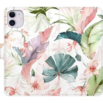Pouzdro na mobilní telefon Flipové pouzdro iSaprio - Flower Pattern 07 - iPhone 11