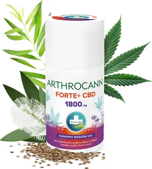 Masážní přípravek Annabis Arthrocann Gel Forte+ 1800 mg CBD konopný masážní gel 75 ml