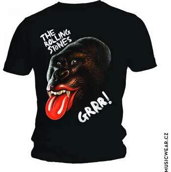 Pánská móda Rolling Stones tričko, Grrr Black Gorilla, pánské S