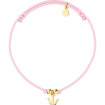 Náramek Pozlacený stříbrný náramek - koruna - AP531-6990