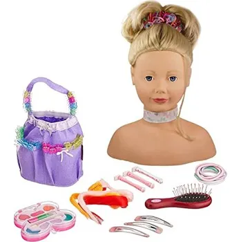 Panenka Götz panenka - česací hlava blond +58 doplňků