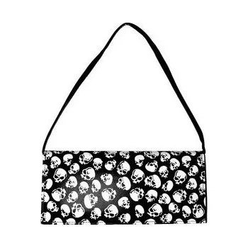 Kabelka Gotická kabelka dámská - psaníčko s lebkami