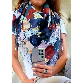 Šála Šála velká s kočkami a tšásněmi