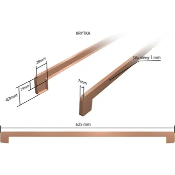 Parapet Plastová krytka oboustranná boční 600 mm (k dřevotřískovým parapetům) Délka krytky: 600 mm - Olše 3045 (DŘEVOTŘÍSKOVÉ)