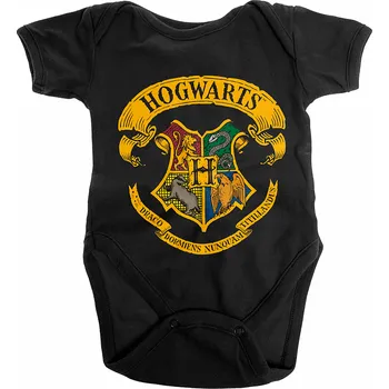 Harry Potter kojenecké body tričko, Hogwarts Crest Baby, dětské XL velikost XL (12 měsíců)