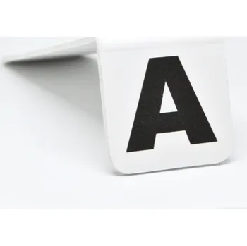 Zarážka na knihu Černý průčelový rozřaďovač plastový - CZ abeceda