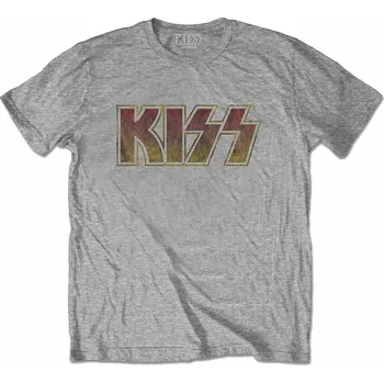Pánská móda KISS tričko, Vintage Classic Logo Grey, pánské XL