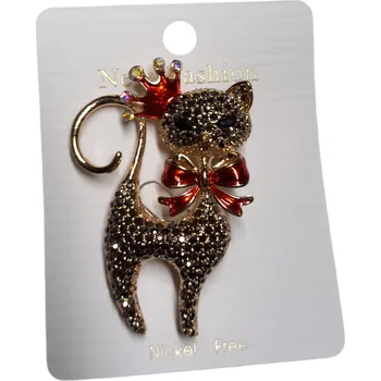 Brož Kočka s mašlí