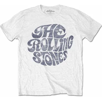 Pánská móda Rolling Stones tričko, Vintage 70s Logo White, pánské XXL